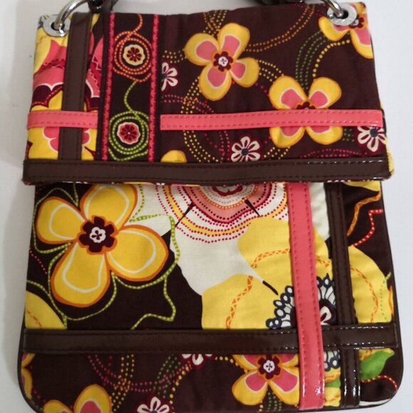 Vera Bradley Floral Buttercup Flipster Hipster Bag Flap Magnetic Closure - Picture 2 of 7